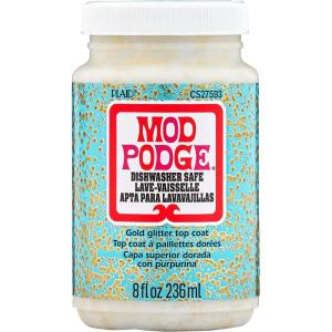 imageMod Podge CS27593 Dishwasher Safe Glitter Gold 8 fl oz MultiPurpose Formula Perfect for Easy to Apply DIY Arts and Crafts