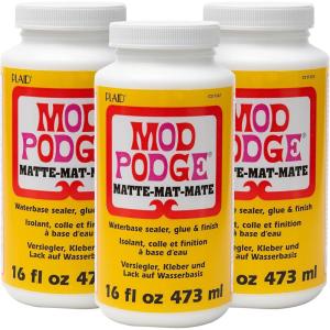 imageMod Podge Matte Sealer Glue ampamp Finish AllinOne Craft Solution Quick Dry Easy Clean for Wood Paper Fabric ampamp More NonToxic  Craft with Confidence Made in USA 32 oz Pack of 116 Fl Oz Pack of 3