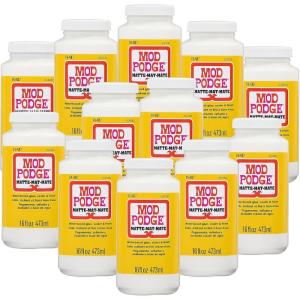 imageMod Podge Matte Sealer Glue ampamp Finish AllinOne Craft Solution Quick Dry Easy Clean for Wood Paper Fabric ampamp More NonToxic  Craft with Confidence Made in USA 32 oz Pack of 116 Fl Oz Pack of 12