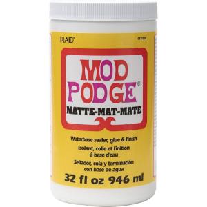 imageMod Podge Matte Sealer Glue ampamp Finish AllinOne Craft Solution Quick Dry Easy Clean for Wood Paper Fabric ampamp More NonToxic  Craft with Confidence Made in USA 32 oz Pack of 132 oz