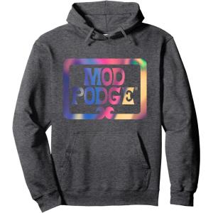 imageMod Podge Psychedelic Logo HoodieDark Heather Grey