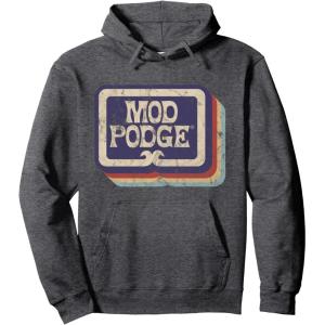 imageMod Podge Retro Logo HoodieDark Heather Grey