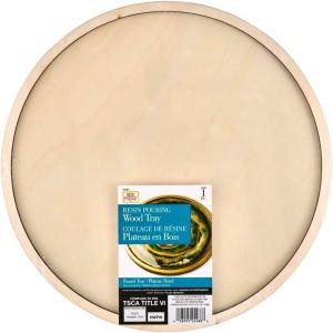 imageMod Podge Round Wood Tray 12quot Pouring Surface for Epoxy DIY Supplies for Resin Arts and Crafts Projects 25488