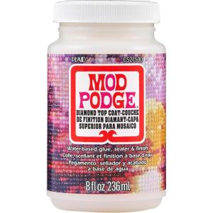 imageMod Podge Top Coat Premium AllinOne Glue Sealer and Finish Perfect for Preserving Diamond Puzzle Arts and Crafts Projects CS27590 Clear