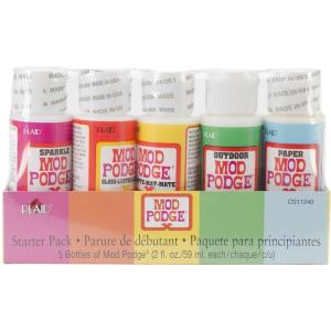 imageMod Podge Waterbase Sealer Glue and Finish Starter Pack 2Ounce CS11240 Clear FinishSingle