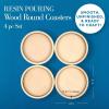imageMod Podge Coasters Wood Set of 4 Kit Pouring Surface for Epoxy DIY Supplies for Resin Arts and Crafts Projects 25485