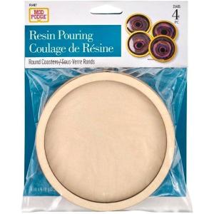 imageMod Podge Coasters Wood Set of 4 Kit Pouring Surface for Epoxy DIY Supplies for Resin Arts and Crafts Projects 25485