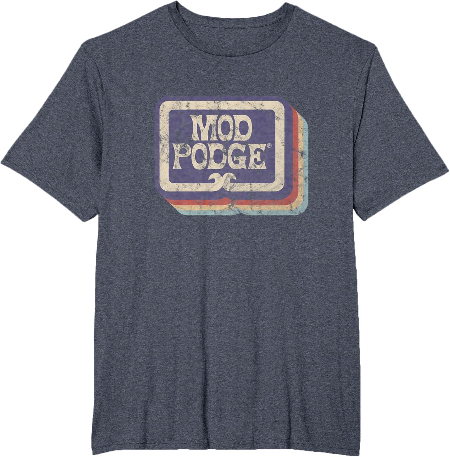imageMod Podge Retro Logo Tshirt TShirtHeather Blue