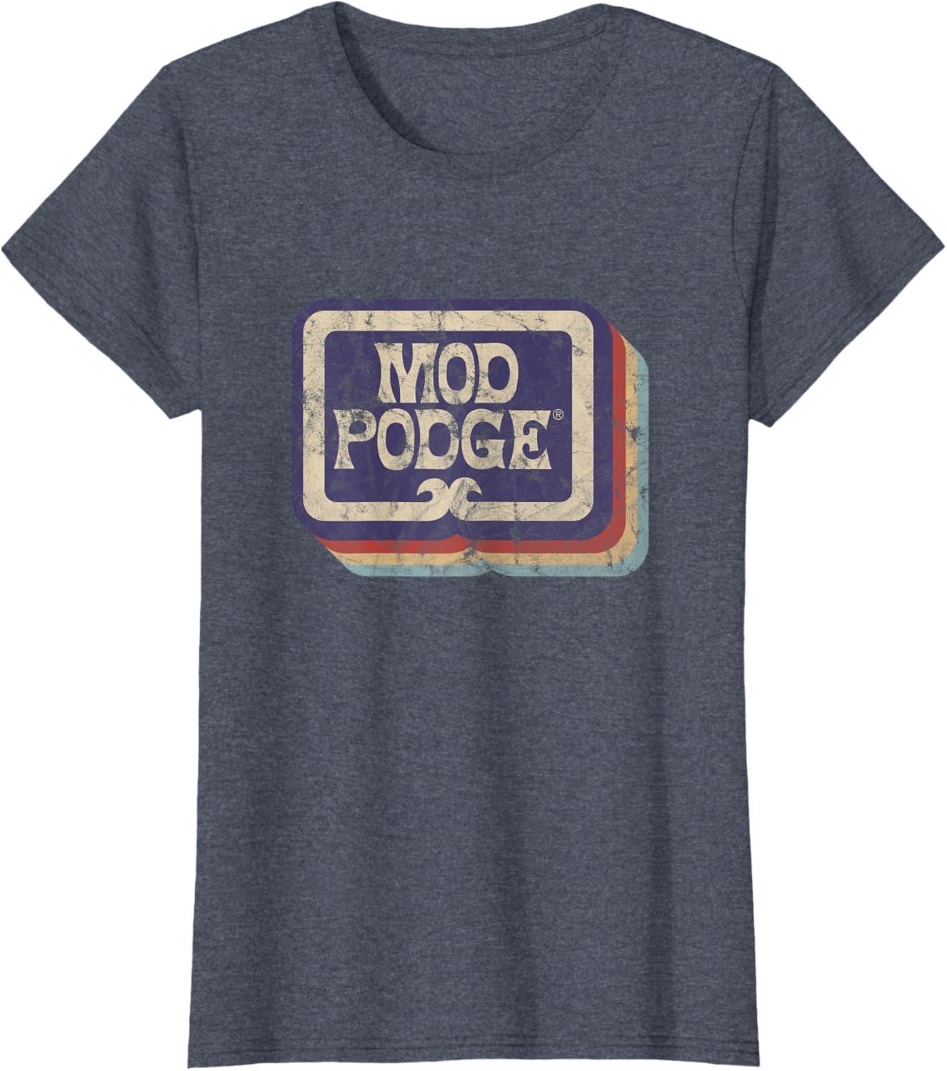 imageMod Podge Retro Logo Tshirt TShirtHeather Blue