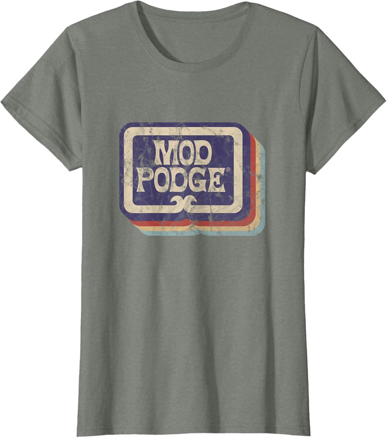 imageMod Podge Retro Logo Tshirt TShirtOlive Heather