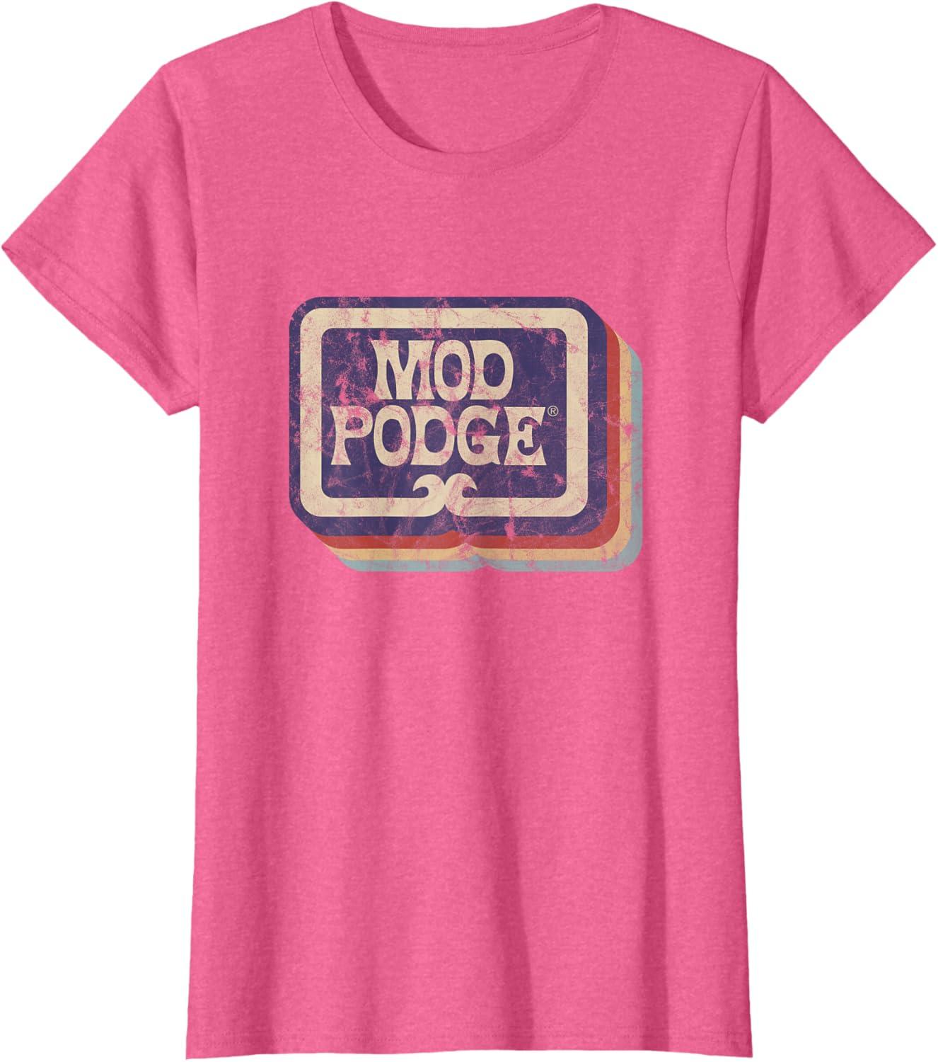 imageMod Podge Retro Logo Tshirt TShirtPink Heather